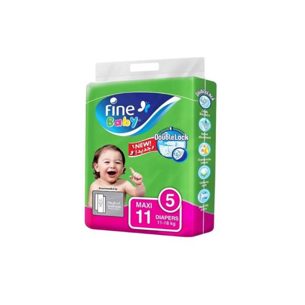 Fine Baby Diapers DoubleLock Technology Size 5