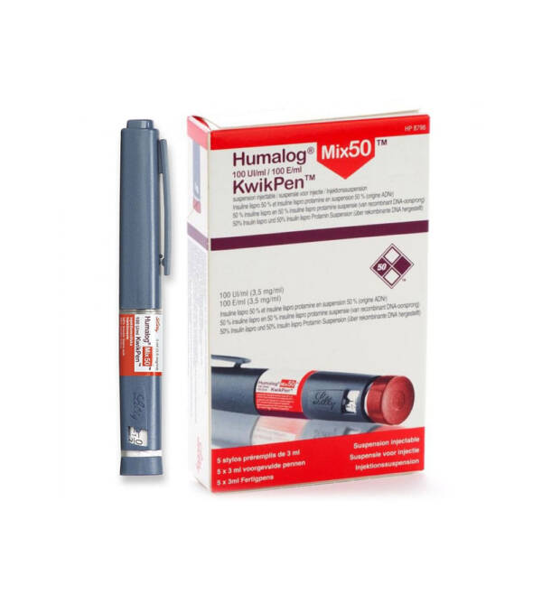 HUMALOG Mix 50/50 KwikPen Insulin Pen, 1Box (3ml X 5) Prefilled Pen