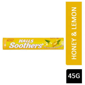 Halls Soothers Throat Lozenges Honey & Lemon - Single Pack / Box of 20 Pack