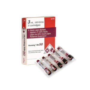 Humalog Mix 50 Insulin Cartridge 100u/ml,1Box(3ml X 5)
