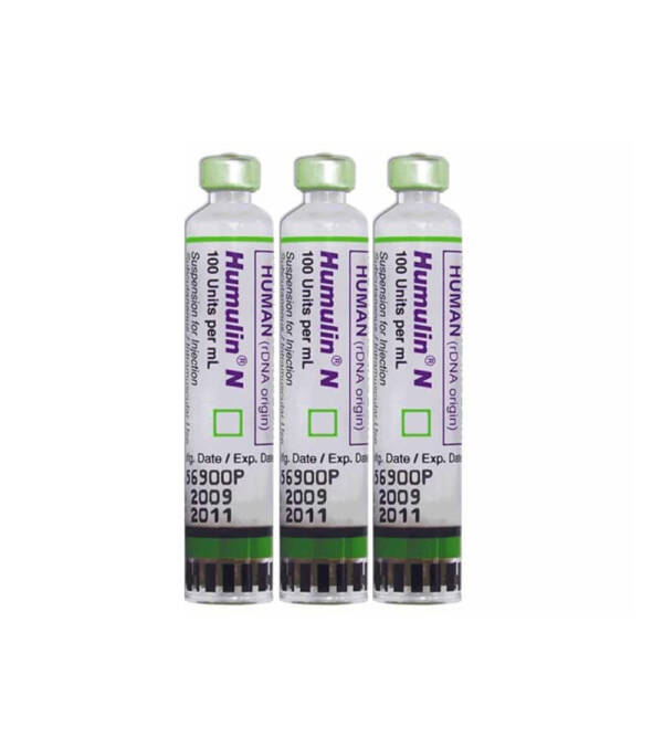 Humulin N Insulin Cartridges 100 iu/ml,1Box (3ml X 5)
