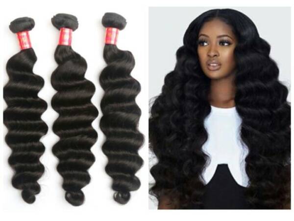 Loose deep wave 3 bundles, 1 closure