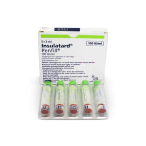 Insulatard 100 IU Penfill. 1Box 3ml X 5 Cartridges | long-acting Insulin