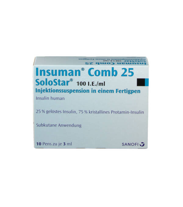 Insuman Comb 25 Cartridge | Suspension for injection in a pre filled pen