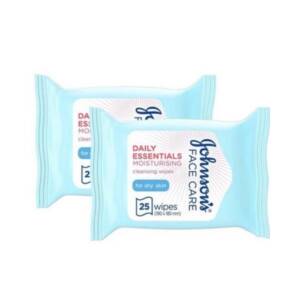 Johnson's Dry Skin Cleansing Wipes 1+1
