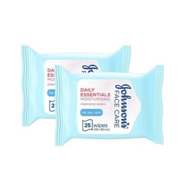 Johnson's Dry Skin Cleansing Wipes 1+1