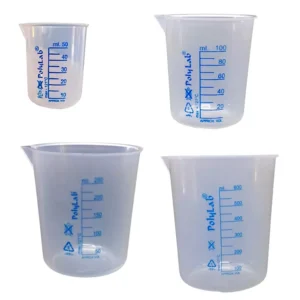 AANIJ 50 ml, 100 ml, 250 ml, 500 ml Beaker Transperant, ASFSY0528 (Pack of 4)
