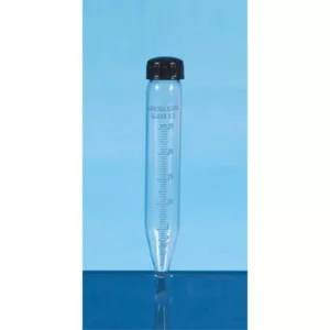 Abgil Borosilicate Glass Graudated Conical Bottom Centrifuge Tube with Screw Cap