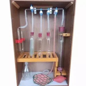 BALAJI INDIA Borosilicate Glass Orsat Gas Analysis Apparatus 4 Pipette As Per IS Specifications