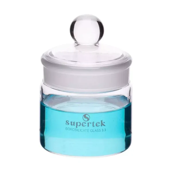 Supertek 20 ml Borosilicate Glass 3.3 Weighing Bottle Squat Form, 12.136.4030 (Pack of 10)