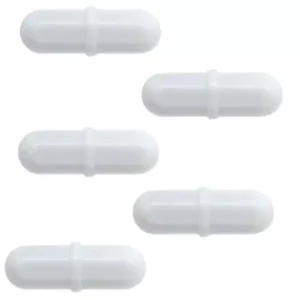Paul Scientific Works 8 x 25 mm PTFE Coated White Magnetic Stir Bar H0003 (Pack of 5 Pcs)