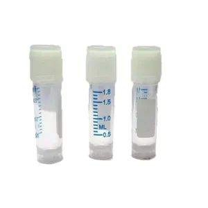 AANIJ 1.8 ml Cryo Vials/Storage with Screw Cap, ASFSY0410 (Pack of 100)