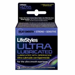 Lifestyle condoms spermicidal 3s