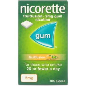 NICORETTE FRUITFUSION GUM 2MG 105S