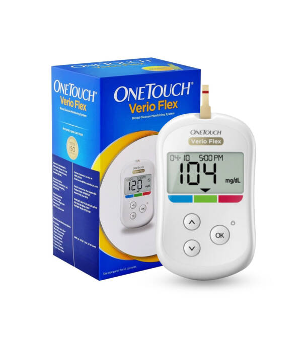 ONE TOUCH Verio Flex Glucometer | Blood Glucose Monitoring System