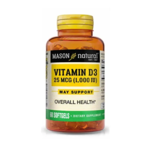 Mason Natural Vitamin D3 25mcg (1000iu)