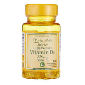 Puritan?s Pride Vitamin D3 25mcg (1000 IU)