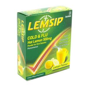 Lemsip Cold & Flu 500mg Hot Lemon