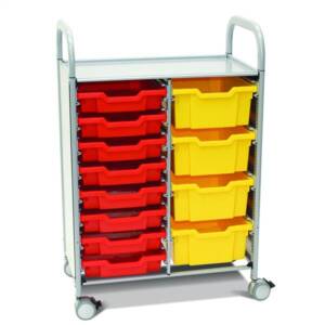 Double Trolley With 8 Shallow & 4 Deep Trays