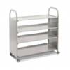Callero 4 shelf flat trolley, Silver