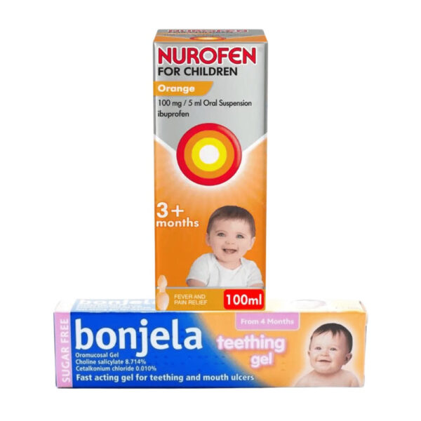 Teething Bundle - Nurofen 100ml & Bonjela Teething Gel