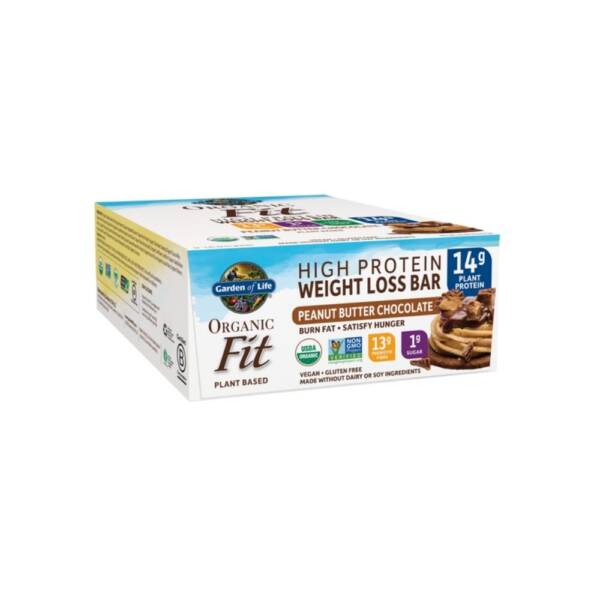 Garden of Life Organic Fit Weight Loss Bar Peanut Butter Chocolate