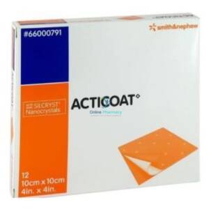 Acticoat Wound Dressings 10cm x 10cm - 12 Pack