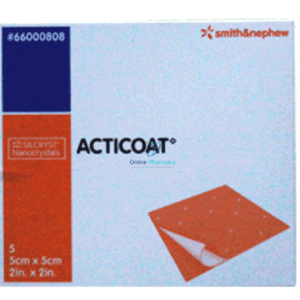 Acticoat Wound Dressings 5cm x 5cm - 5 Pack