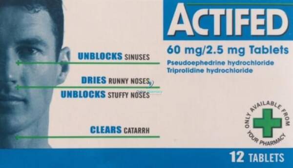 Actifed Tablets - 12 Pack