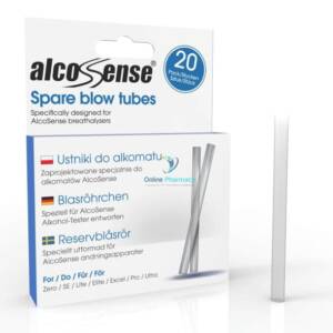AlcoSense Spare Blow Tubes - 20 Pack