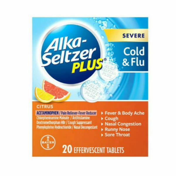 Alka-Seltzer Plus Severe Cold and Flu Tablet - 20 Count