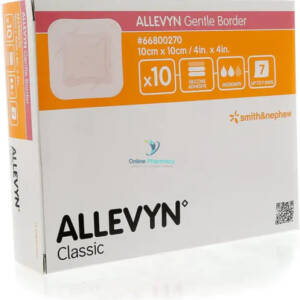 Allevyn Gentle Border Dressing 10cm x 10cm - 10 Pack