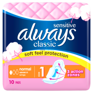 Always Classic Sensitive (With Wings) - 10 Pack