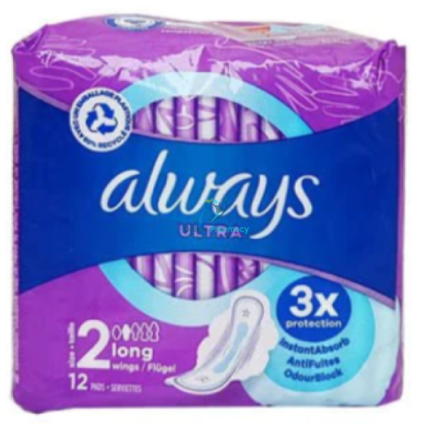 Always Ultra Long Plus (With Wings) - 12 Pack