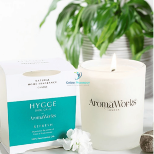 AromaWorks Hygge Candle -Refresh Lime and Frankincense  220gm