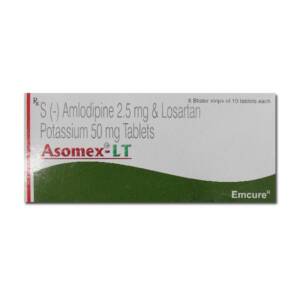 ASOMEX-LT(AMLODIPINE ET LOSARTAN) [60tabs]