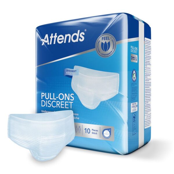 Attends Pull-Ons discreet Underwear 3 M, white, (10 pcs.)