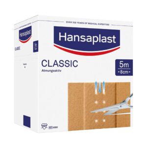 Hansaplast Classic wound dressing, 5 m x 8 cm