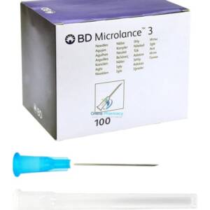 Becton Dickinson BD Microlance 3 Needles - Blue 23G x 1 Inch (100 Pack)