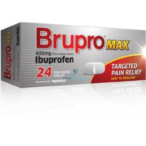 Brupro Max 400mg Ibuprofen Tablets - 24 Pack