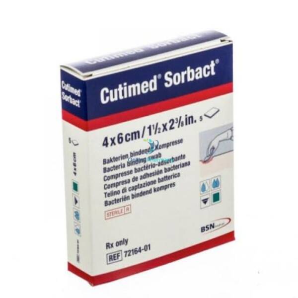BSN Cutimed Sorbact Swabs - 4cm X 6cm