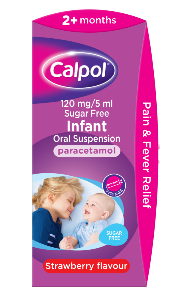 Calpol 2+ Months Strawberry Sugar Free Suspension - 60ml/140ml