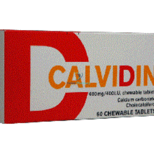Calvidin Calcium and vitamin D 600mg/400IU Tablets - 60 Pack