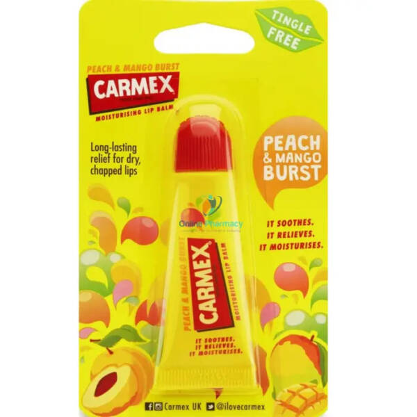 Carmex Peach & Mango Tingle Free - 10g
