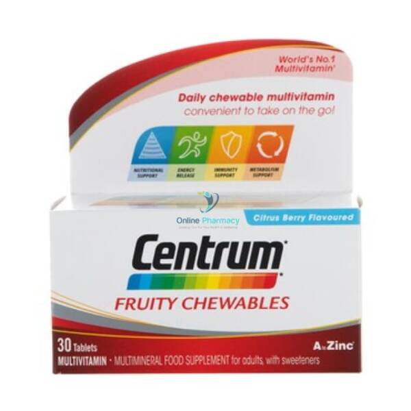 Centrum Fruity Chewables - 30 Chewable Tablets