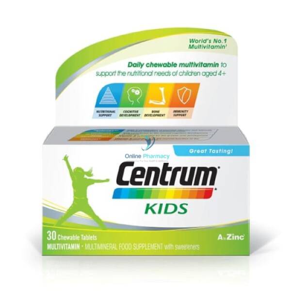 Centrum Kids Multivitamin - 30 Chewable Tablets