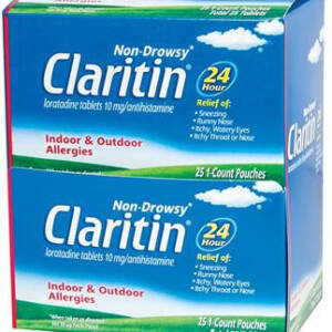 CLARITIN |non-Drowsy| 24 Hrs| 20 1-Count Pouches| 20 Tablets