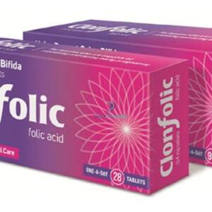 Clonfolic Folic Acid Tablets - 28/98 Pack