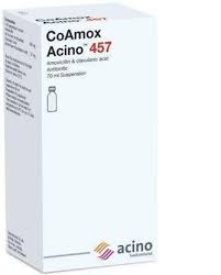 AMOXICILLIN/CLAVULANIC (CO-AMOX) 457MG SUSP 70ML