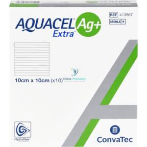 Convatec Aquacel Ag+ Extra Dressings 10cm x 10cm - 10 Pack